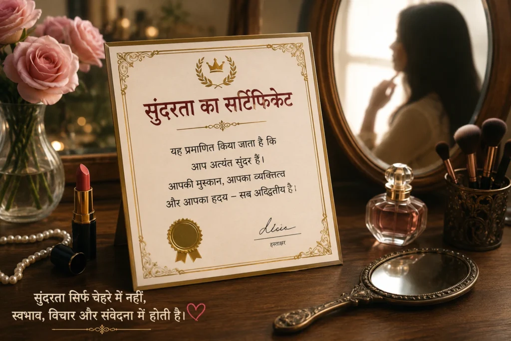 सुंदरता का सर्टिफिकेट